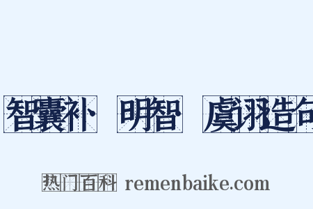 智囊补·明智·虞诩造句是什么意思的图片